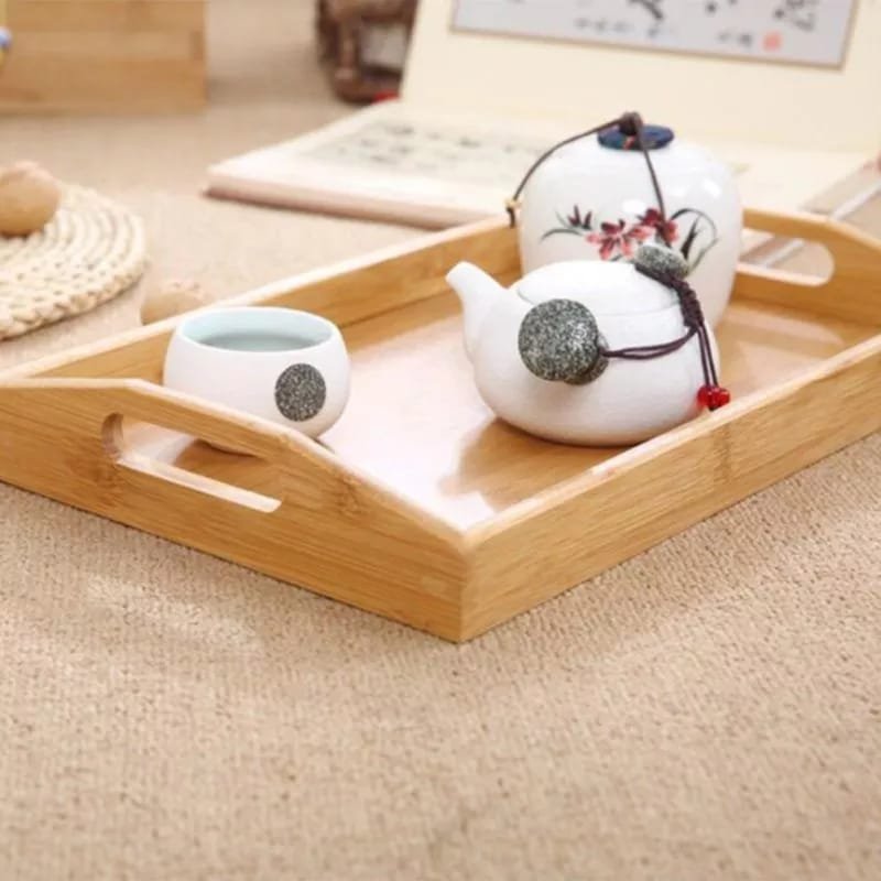 Bamboo Serving with Handles,