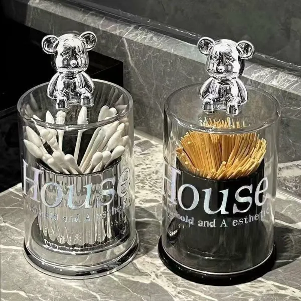 Cute Bear Toothpick / Cotton Swab / Earbud Box
