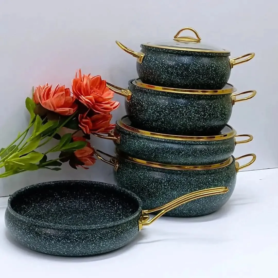 9PCS GRANITE COATING KITCHEN COOKWARE SET - Image 3