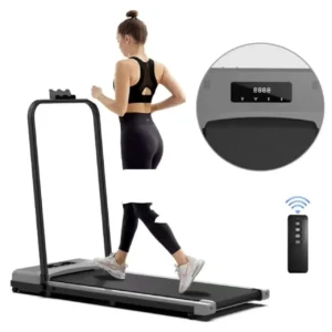 A 8-speed walking pad/treadmill with Foldable handlebars