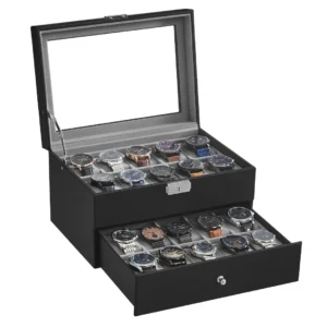 20 slots leather watch organizer