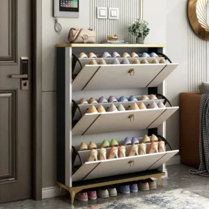 Bucket flip shoe rack