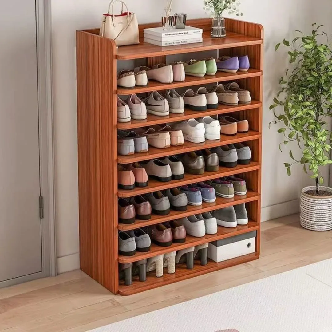 Modern Multi-Layer Wooden Shoe Rack - Image 3